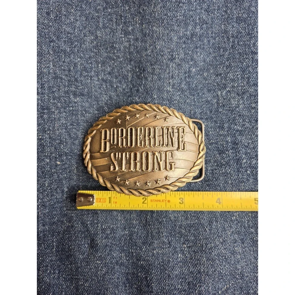 Vintage Borderline Strong Moorpark Metals First Responder Belt Buckle